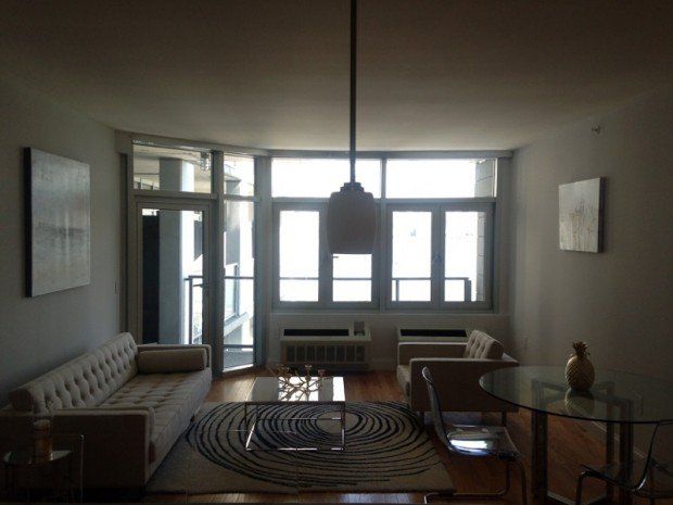 Living Room with Balcony Access