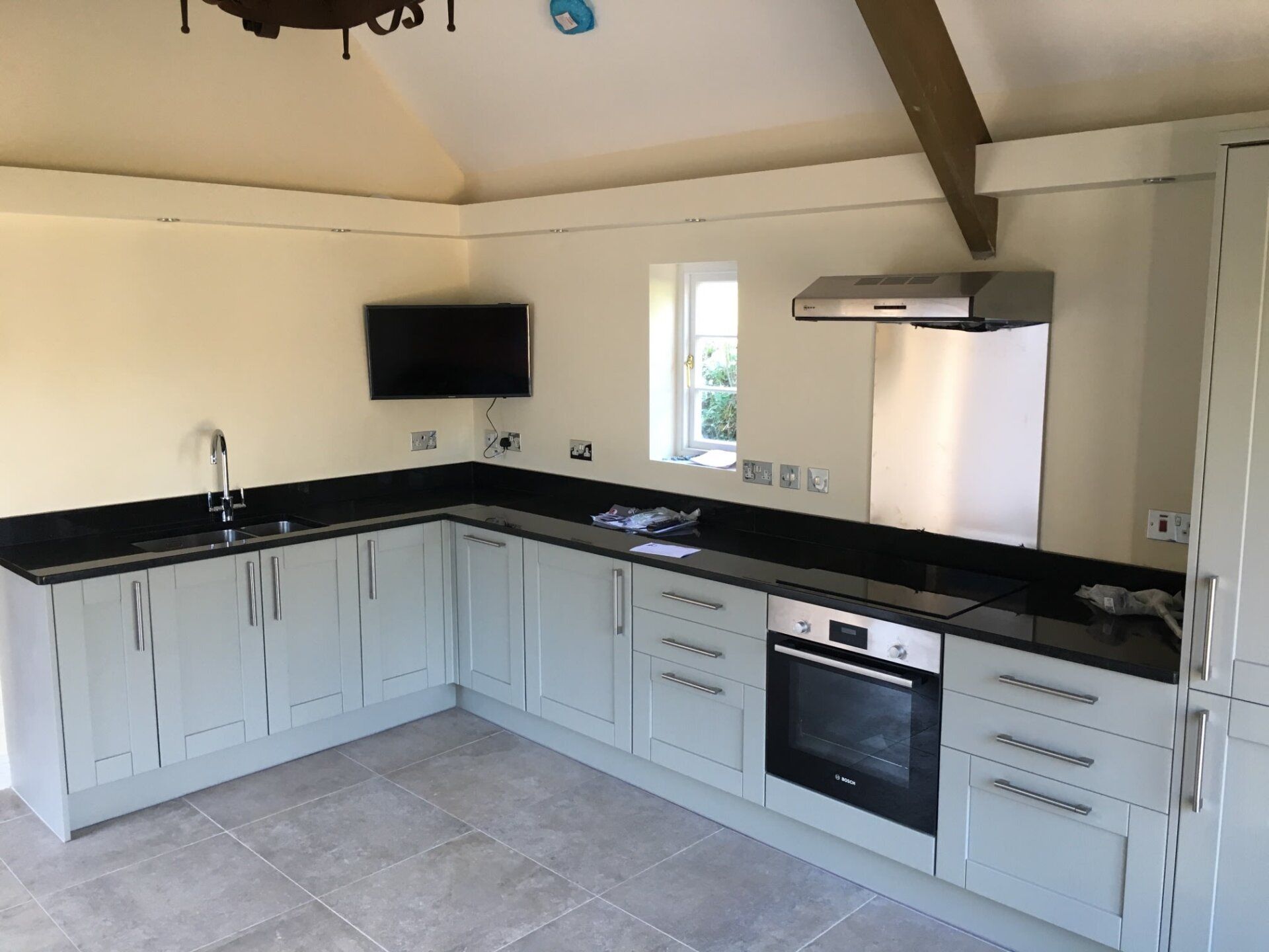 kitchen renovations, white cabinets and granite worktop
