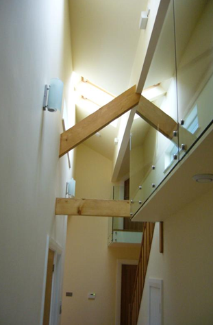 Newly installed beams