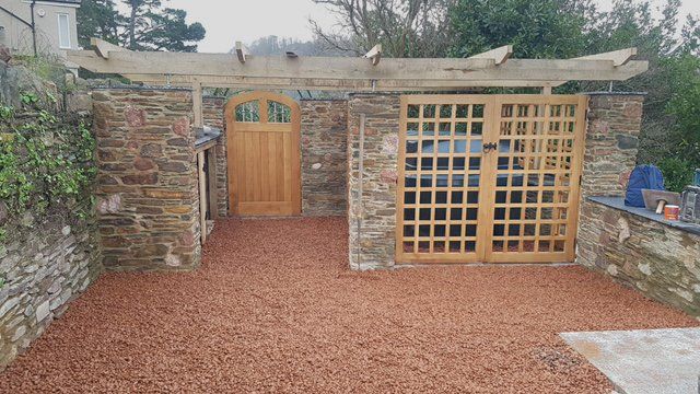 Steps leading to the front of a property