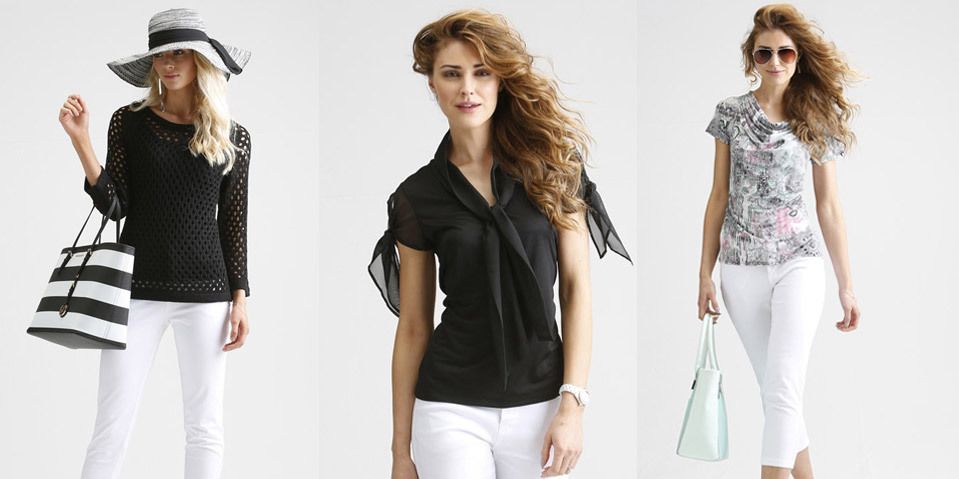 Three images of women showing off chic branded fashion in Ixworth