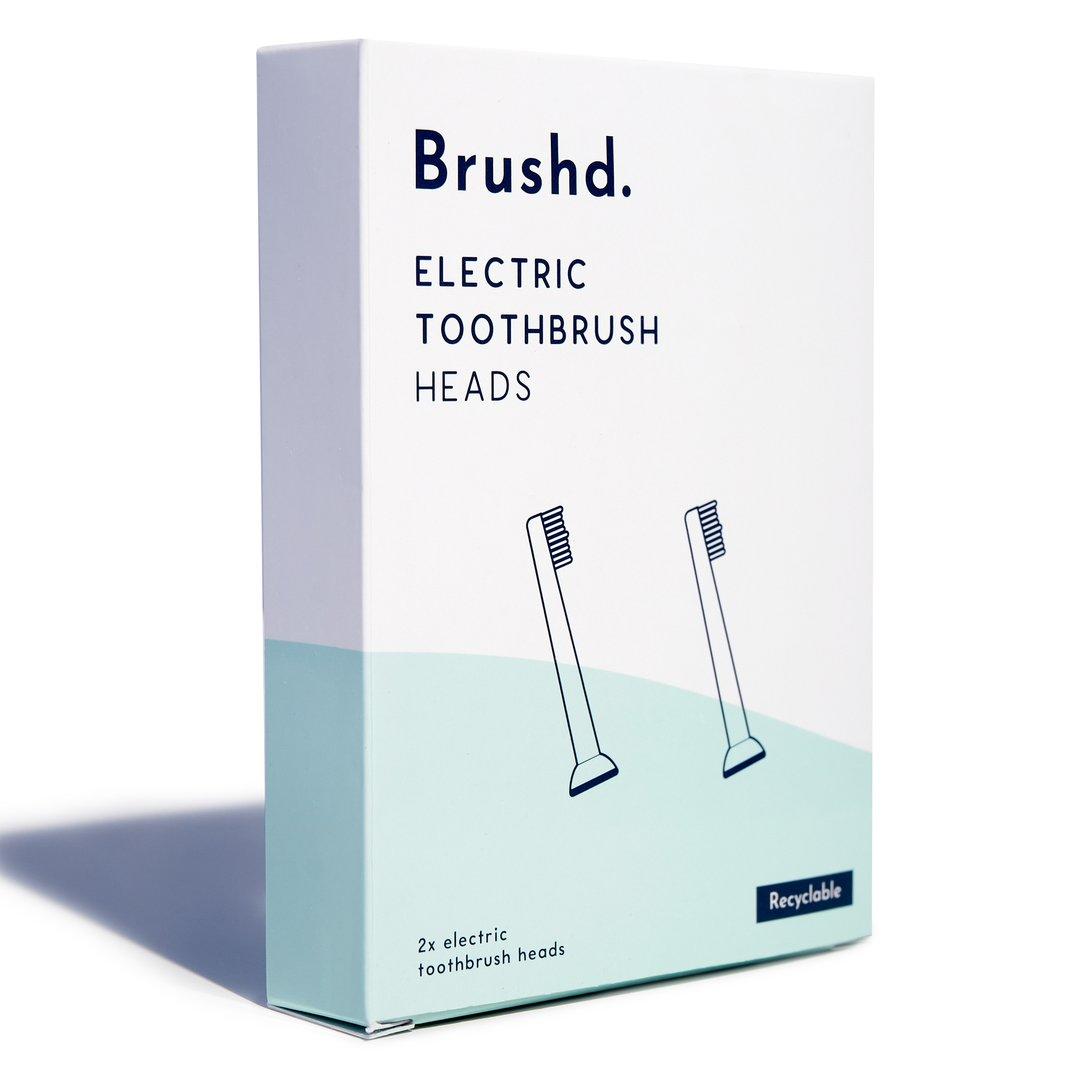 A box of brushd electric toothbrush heads