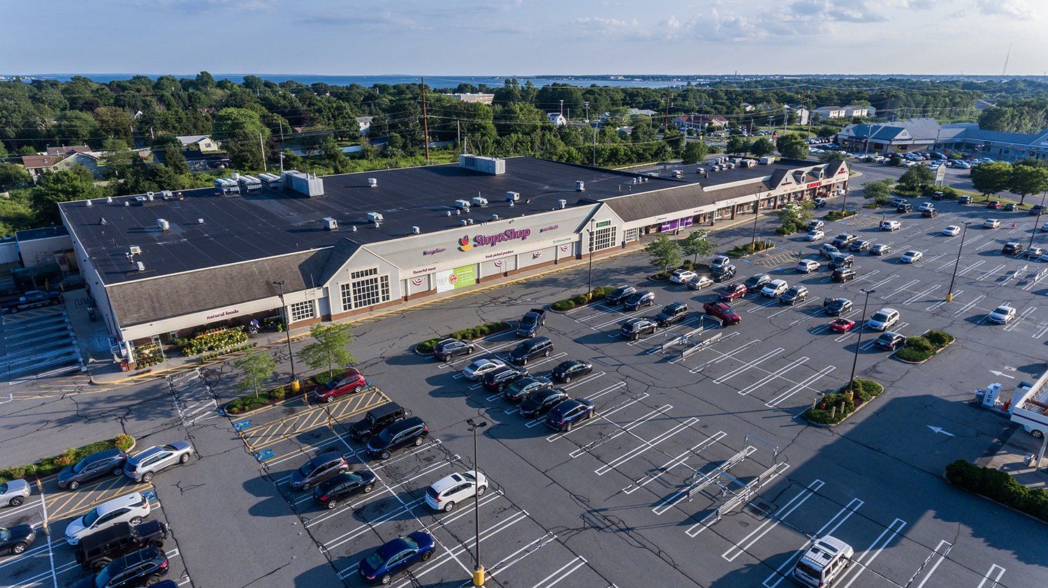 aerial super market view