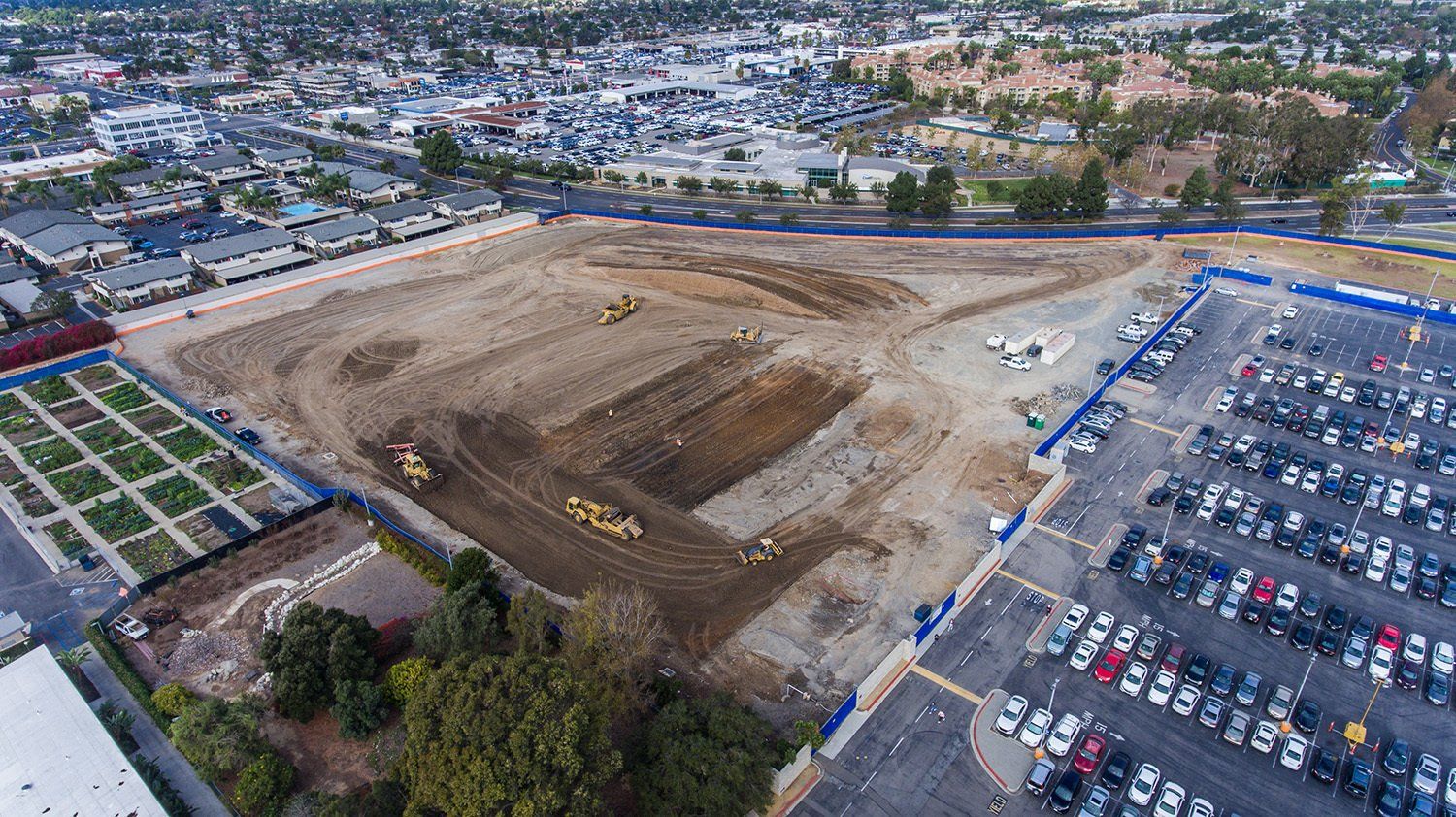 construction site aerial view