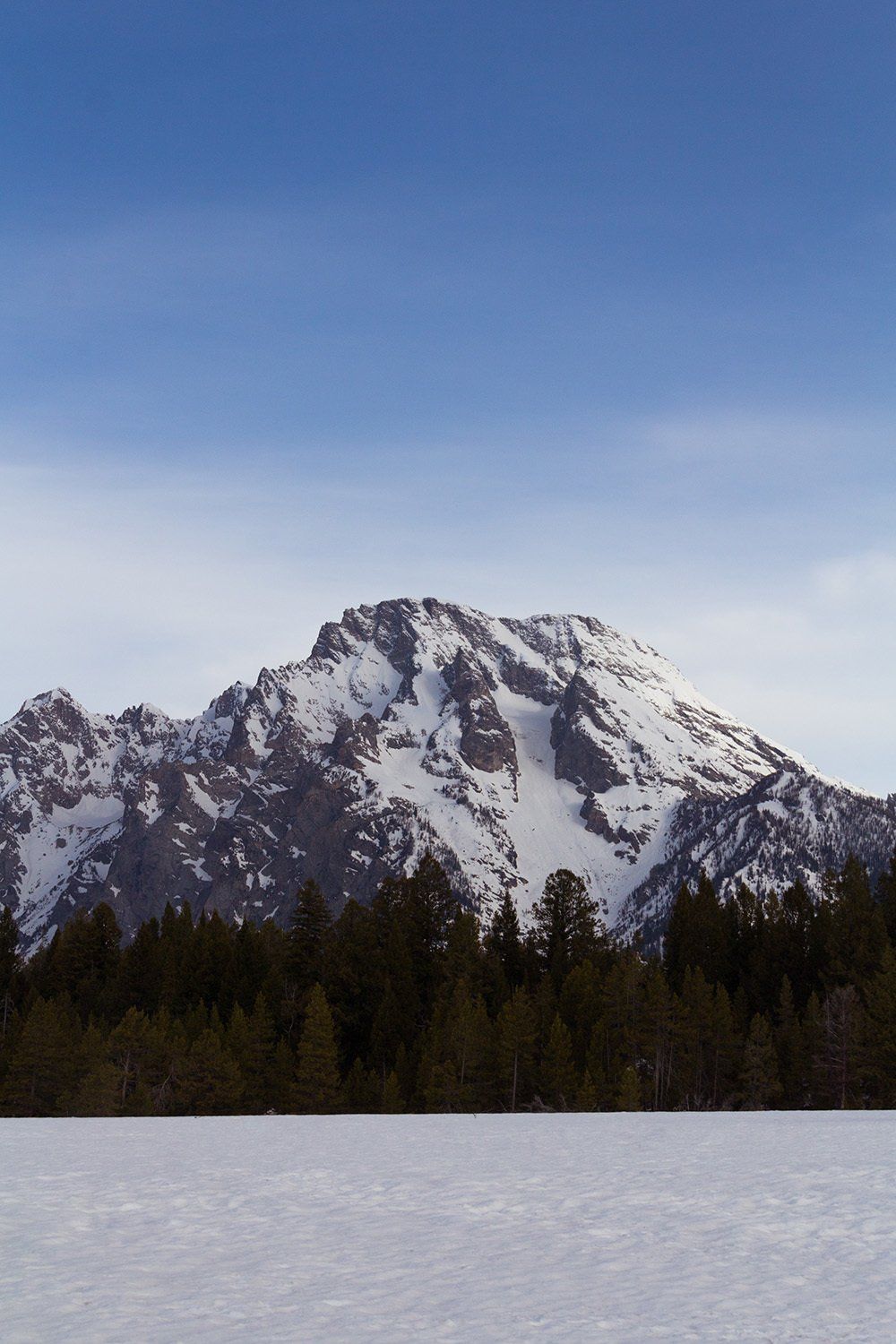 mountain with snow