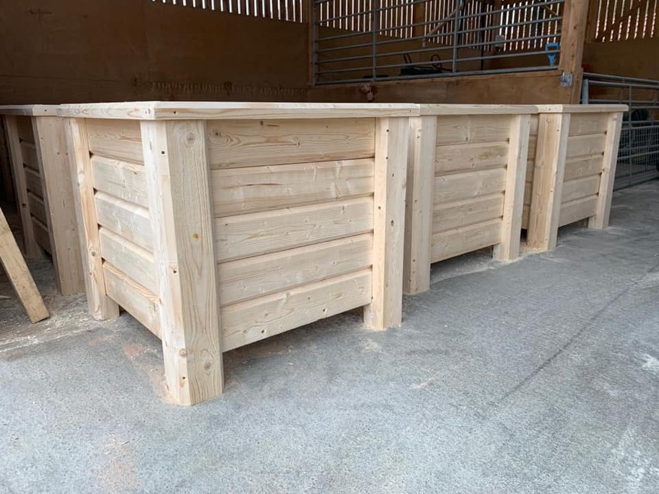 light wooden tables