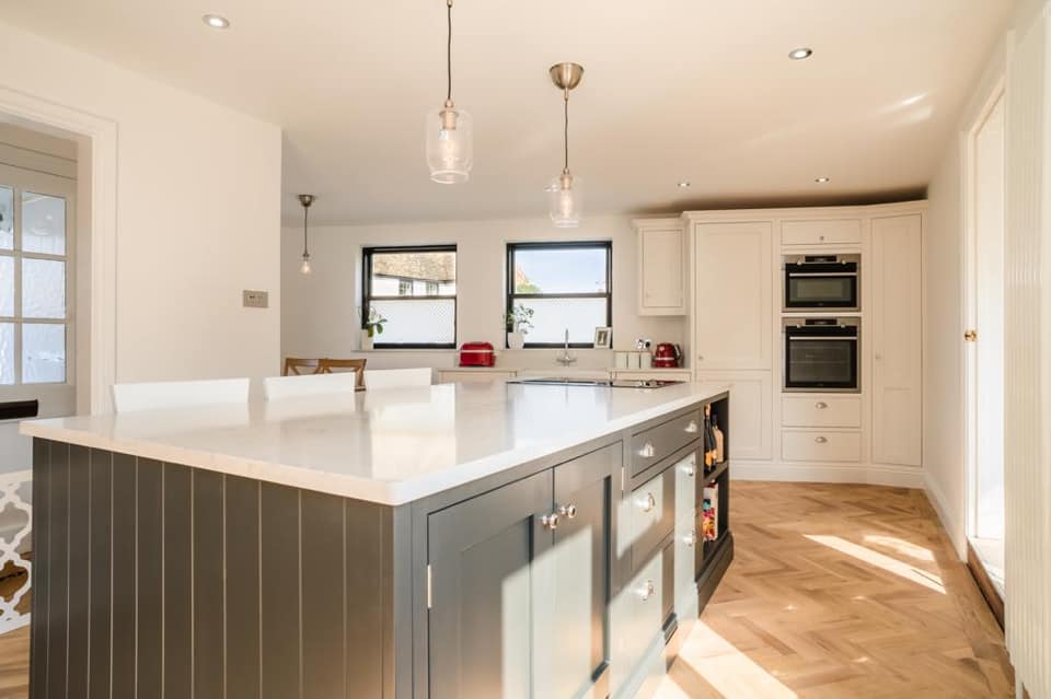 grey kitchen island