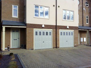 dual white doors