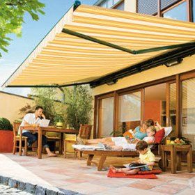 Semi-cassette awnings