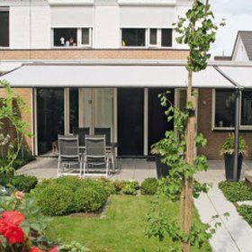 Textile patio roofs