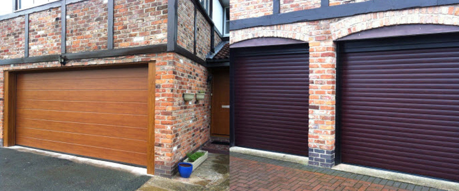 wooden garage door