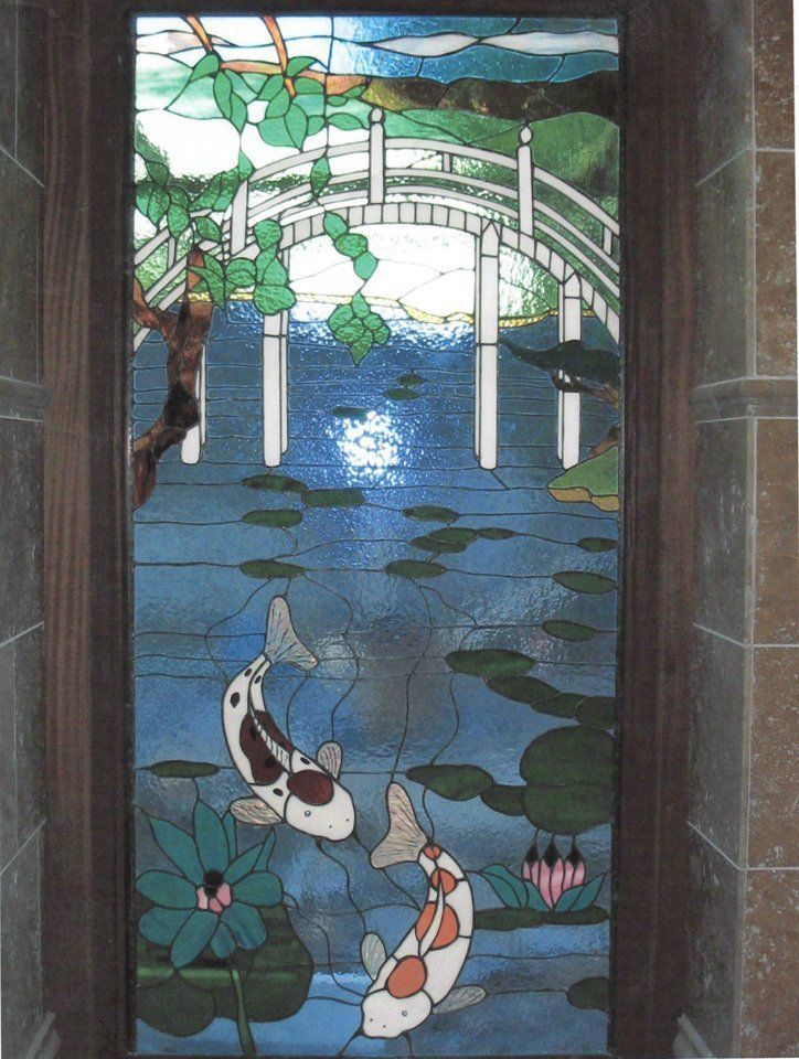 Ashdown (Sales) Ltd stained glass with fish design