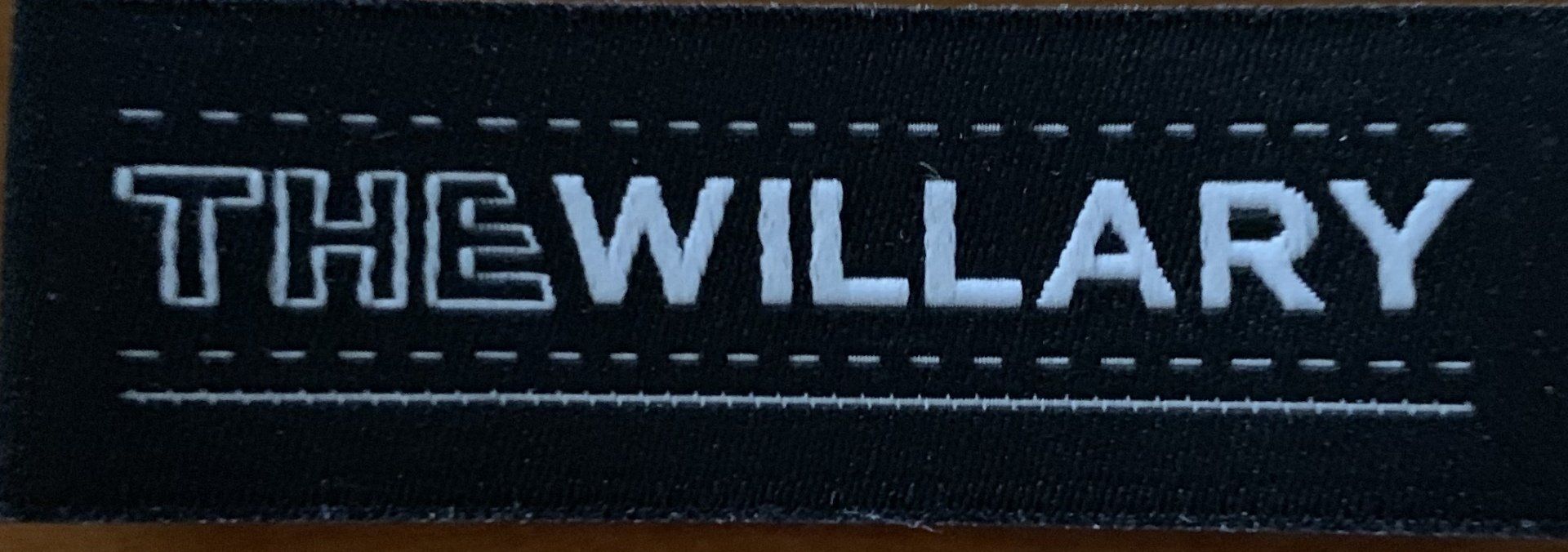 A black label that says the willary on it