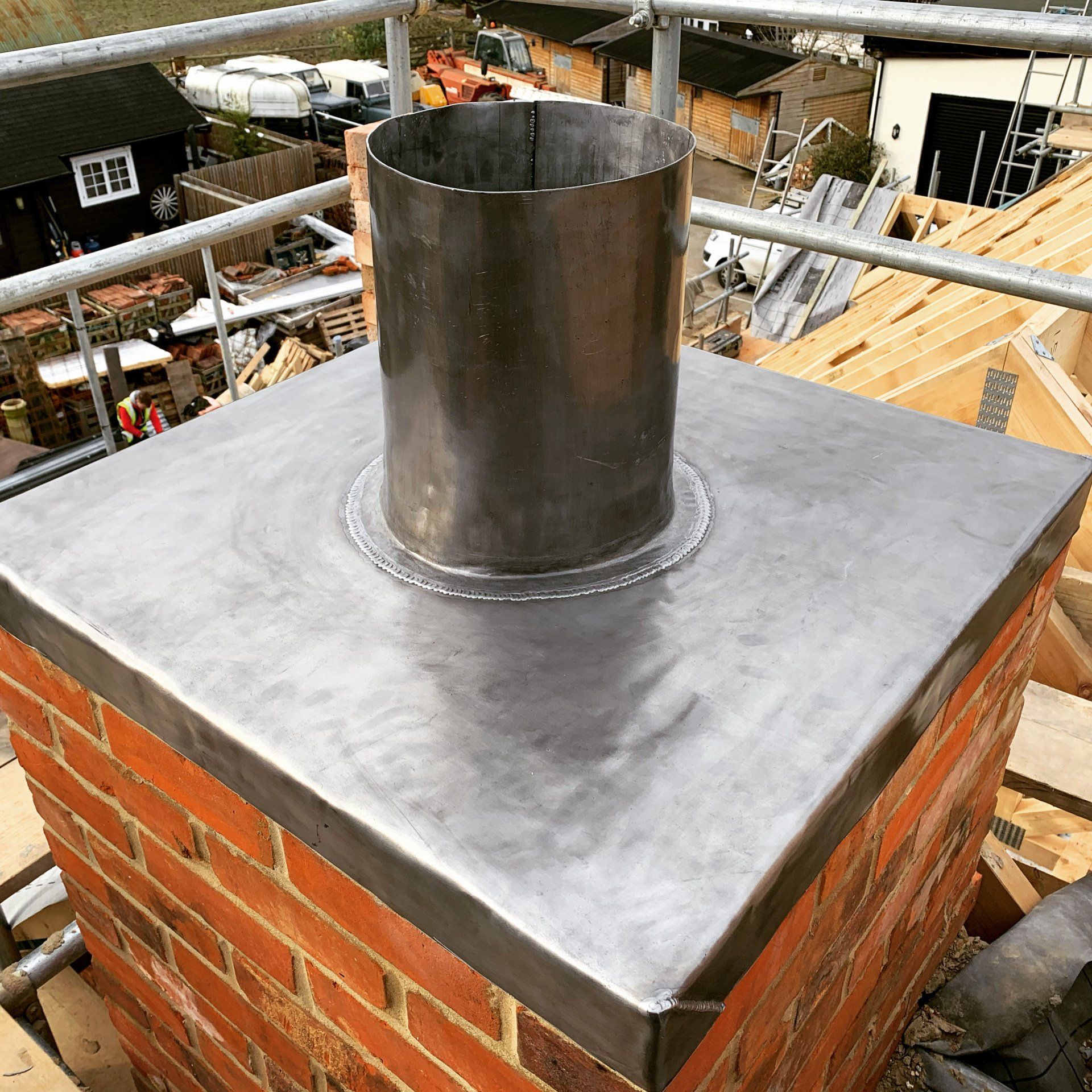 Leadwork chimney restoration