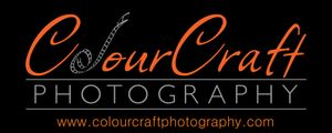 Logo for ColourCraft Photography. Text in orange script reads