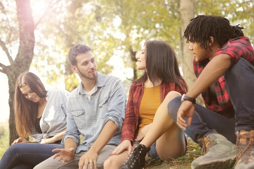 friends sitting talking about life and death
