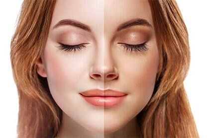 Woman's Skin Color Before and After Tanning — Airbrush Tanning in Toms River, NJ
