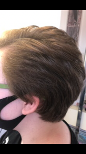 side view of a haircut