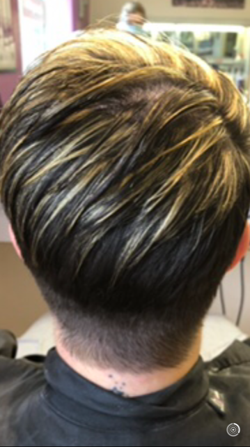 back view of a haircut