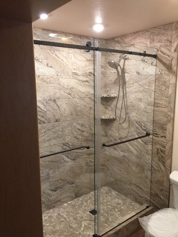 Shower Doors — Modern Contemporary Bathroom In Enid, Oklahoma