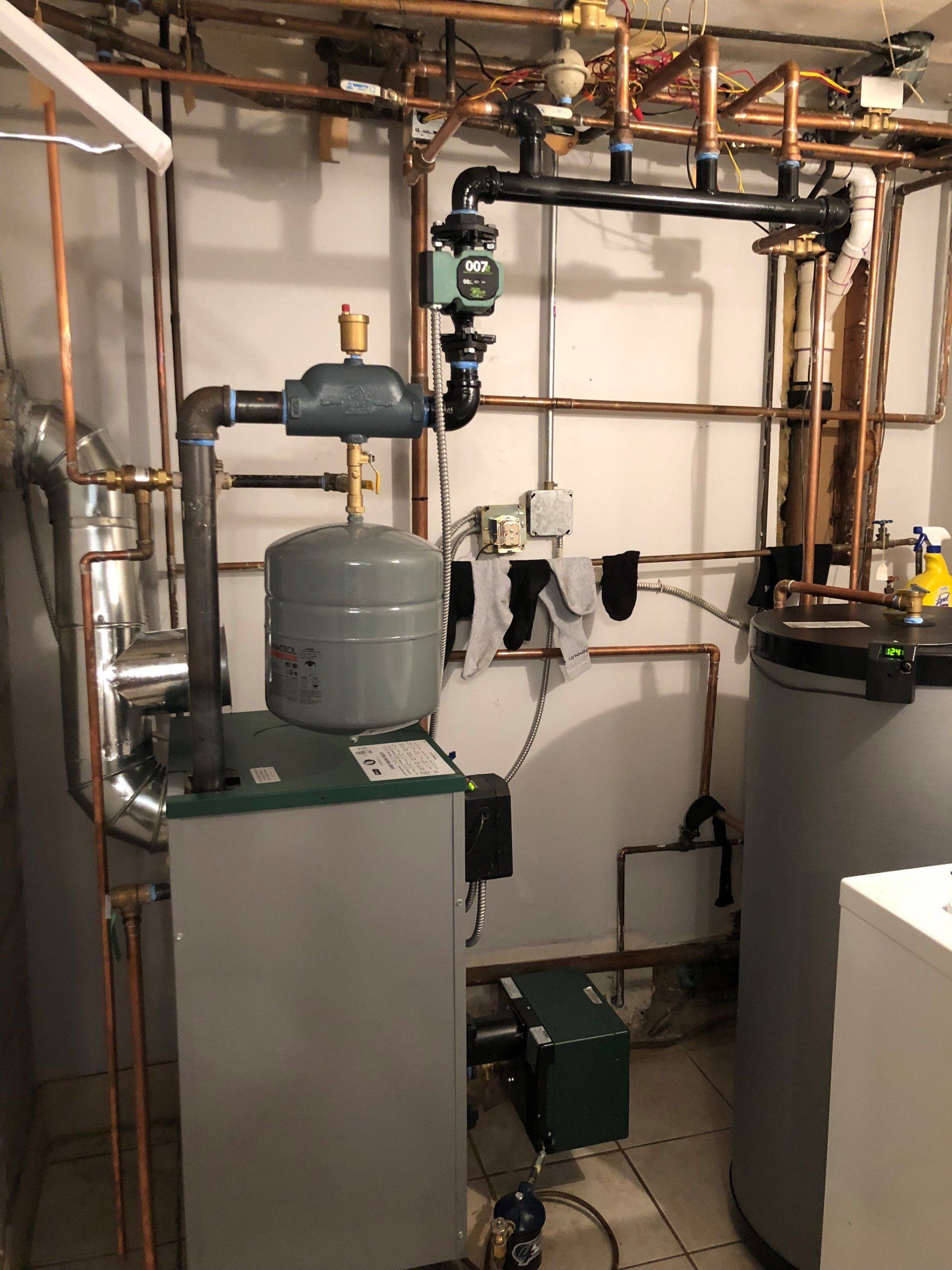 Heating service installation