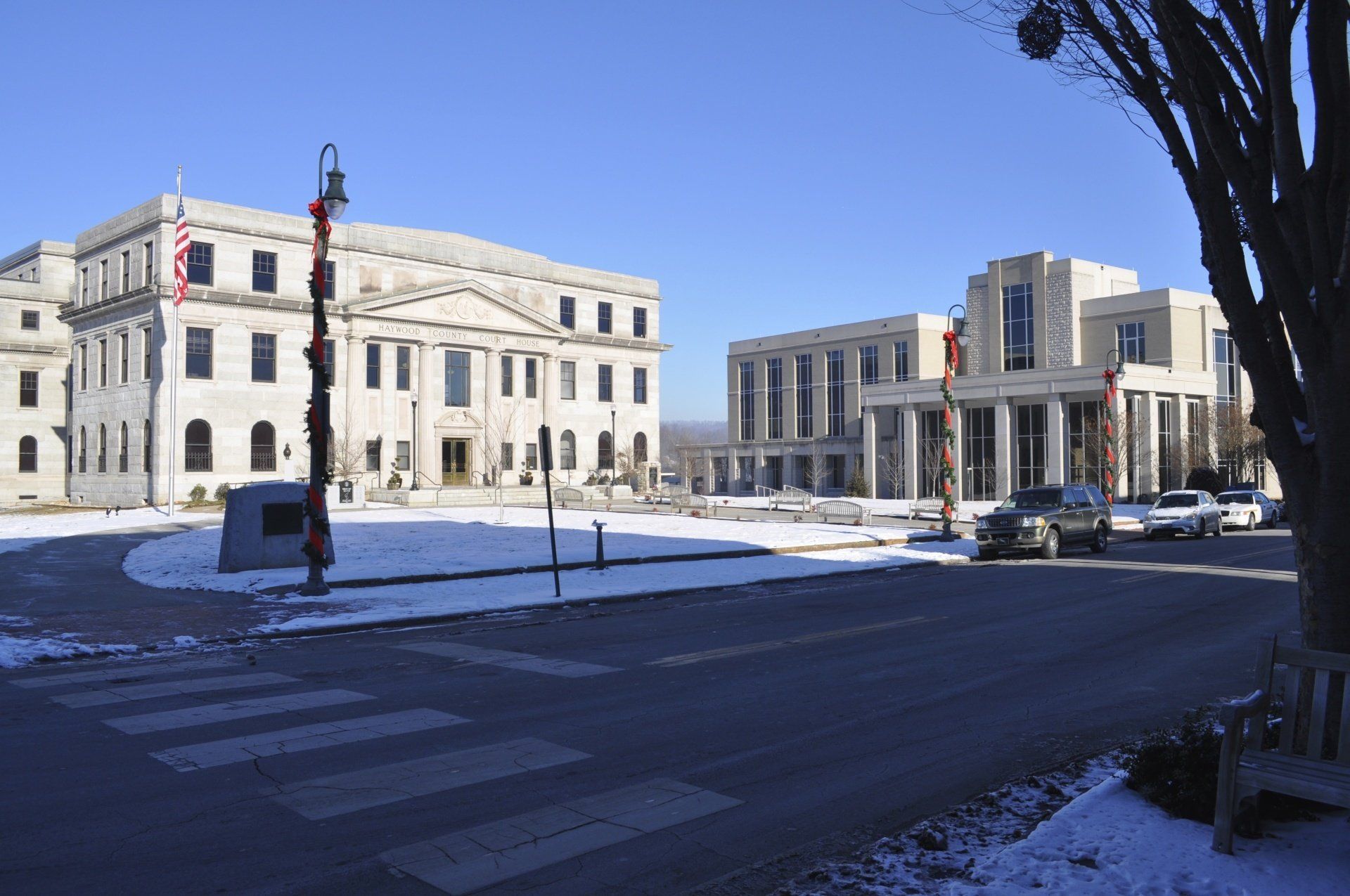 Civil Litigation — Front Of Courthouse With Snow In Waynesville, NC Civil Litigation — Front Of Courthouse With Snow In Waynesville, NC