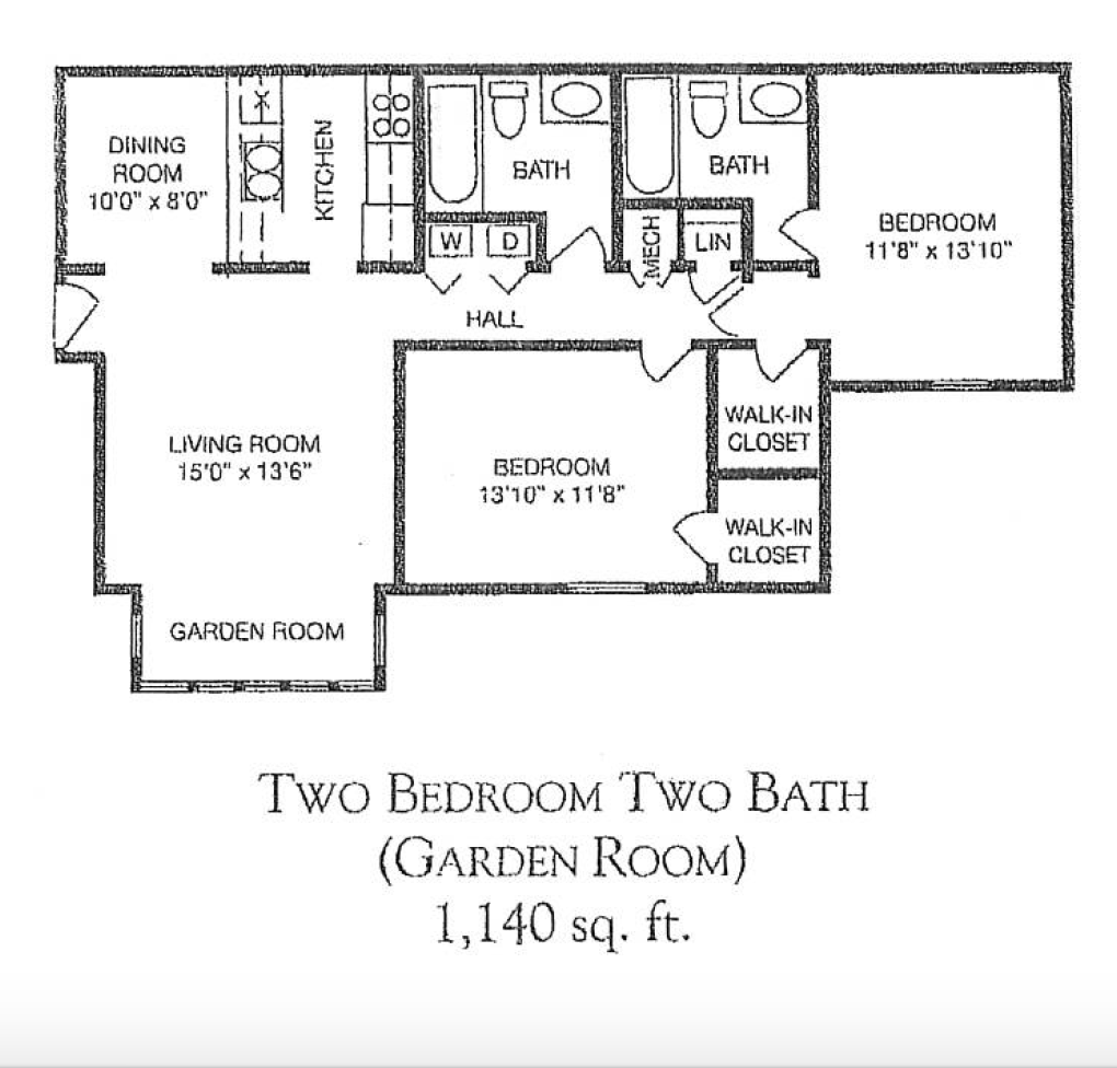 Two bed, two bath Winslow Place