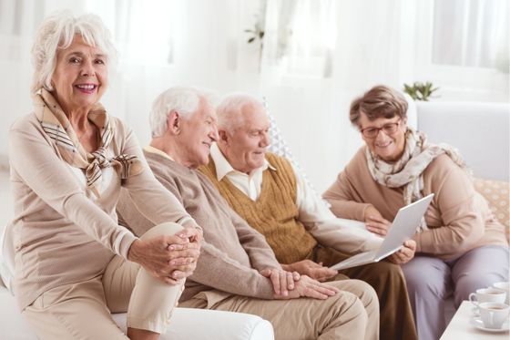 happy elderly people