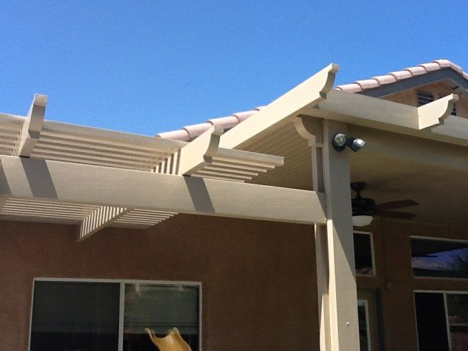 Front Yard Lattice And Solid Roof – Bakersfield, CA – Bakersfield Patios Covers