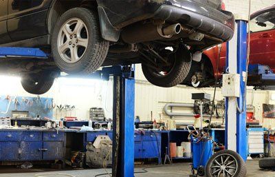 a well-equipped garage