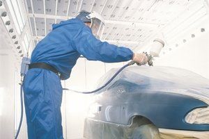 allstar collision auto painting in booth