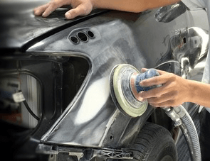 body shop amherst fender sanding
