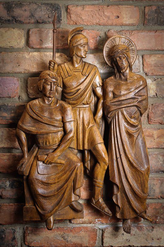 Episcopal Church of the Redeemer Stations of the Cross carvings