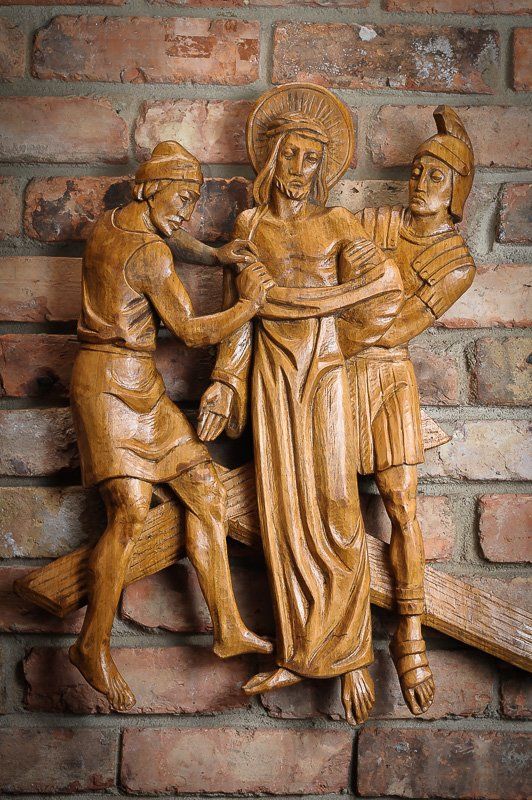 Episcopal Church of the Redeemer Stations of the Cross carvings