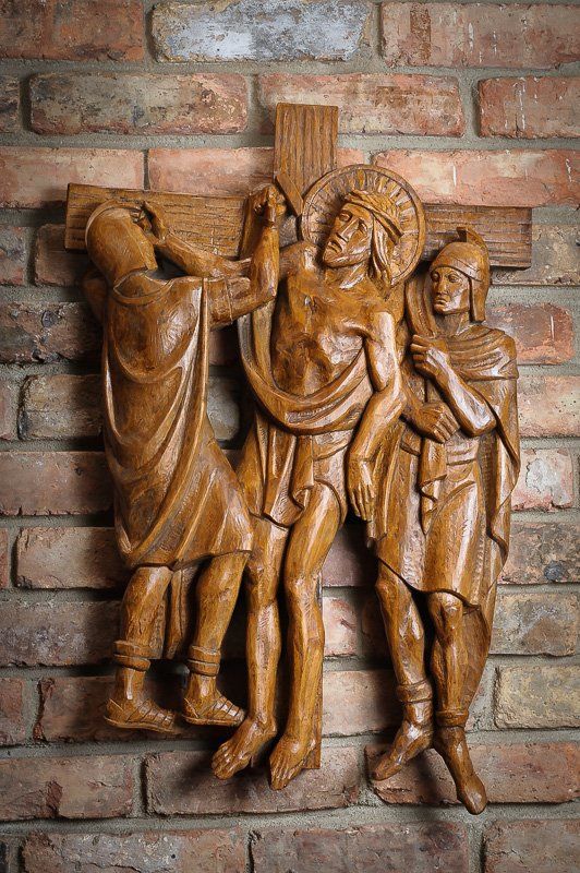 Episcopal Church of the Redeemer Stations of the Cross carvings