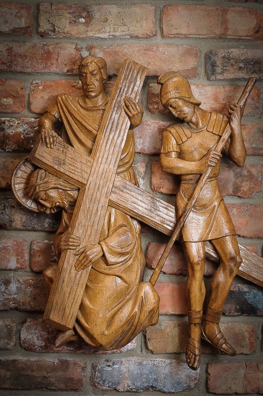 Episcopal Church of the Redeemer Stations of the Cross carvings
