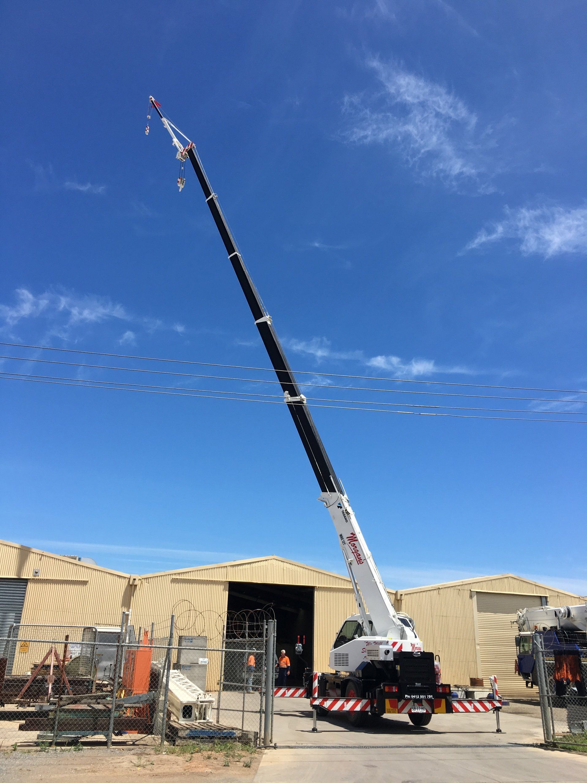 Morgans Crane Hire Adelaide 12T City Crane Air Con lifts Adelaide crane hire