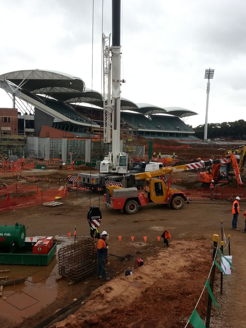 Crane Hire Adelaide Franna Pick and Carry Pile Testng