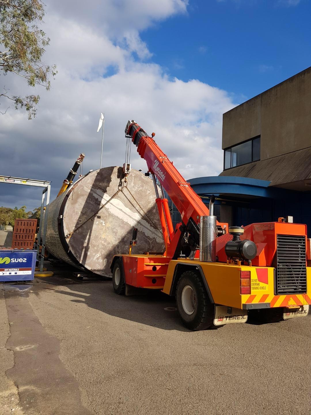 Morgans Cranes Franna Crane Hire Tank Lift Dual Crane Lift