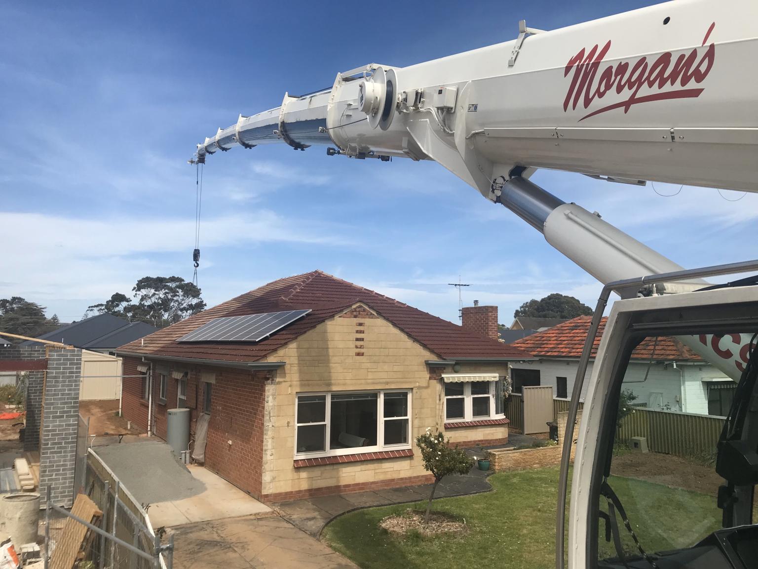 Morgans Crane Hire Adelaide Pool Installation
