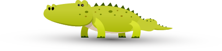 I hope this 'Gator doesn't eat the Rainbow! Static Alligator