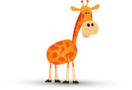 Oh no! Don't scare the Giraffe Static Giraffe