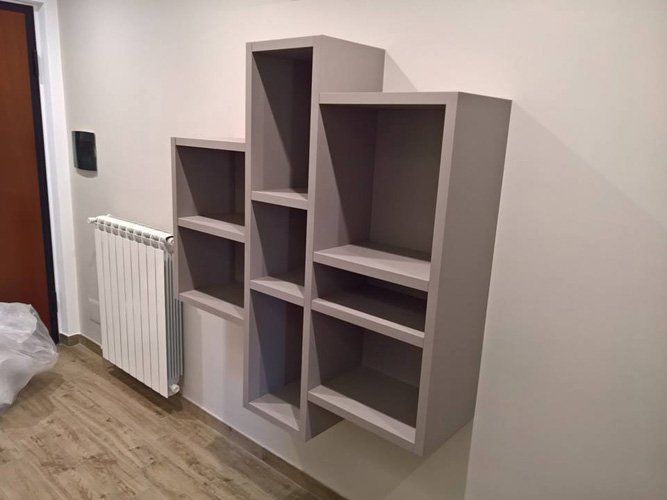 libreria modulare a muro