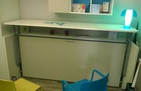 scrivania per ragazzi con letto a scomparsa