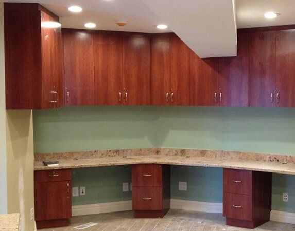 Custom Furniture - Red Wood Cabinet in Harrison, NJ