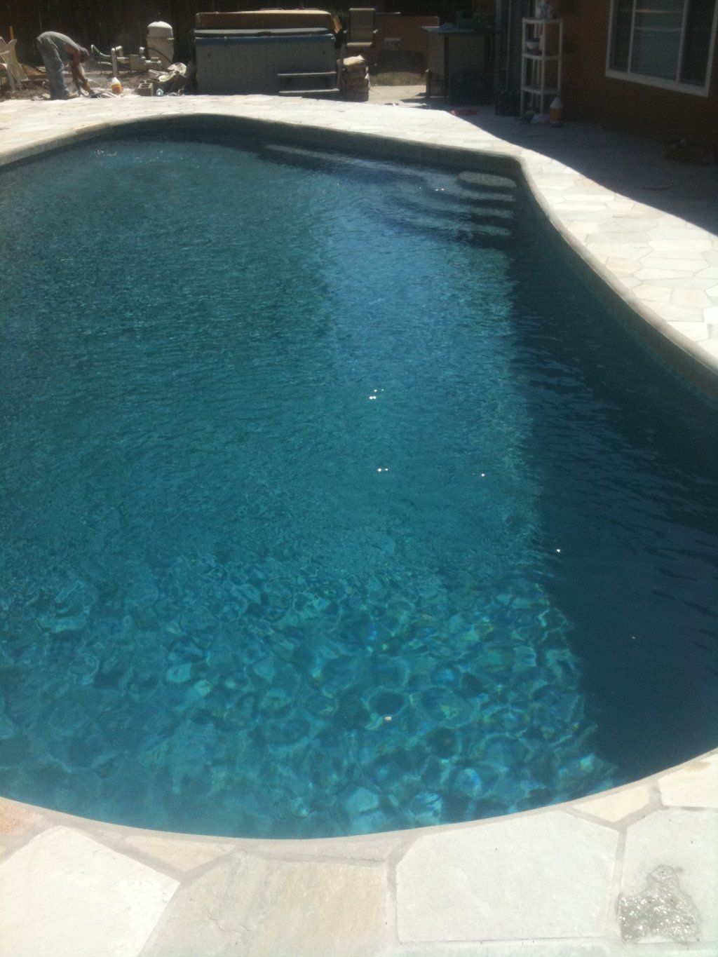 Backyard Pool With Blue Water