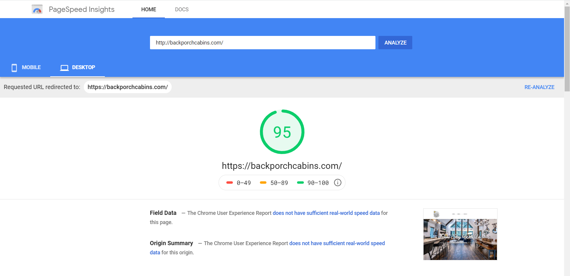 fast website page speed for your vacation rental website builder