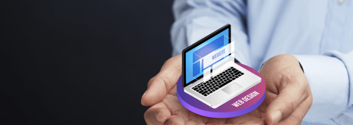 A person is holding a laptop computer in their hands.