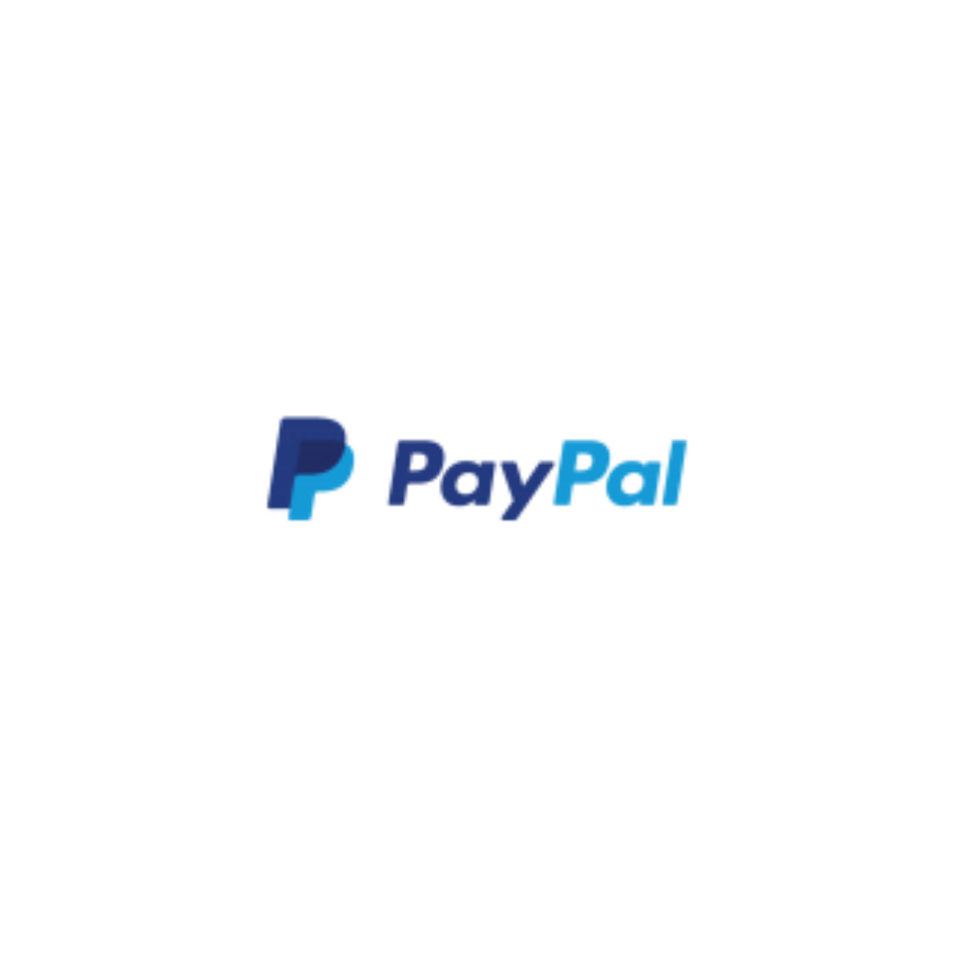The paypal logo is on a white background.