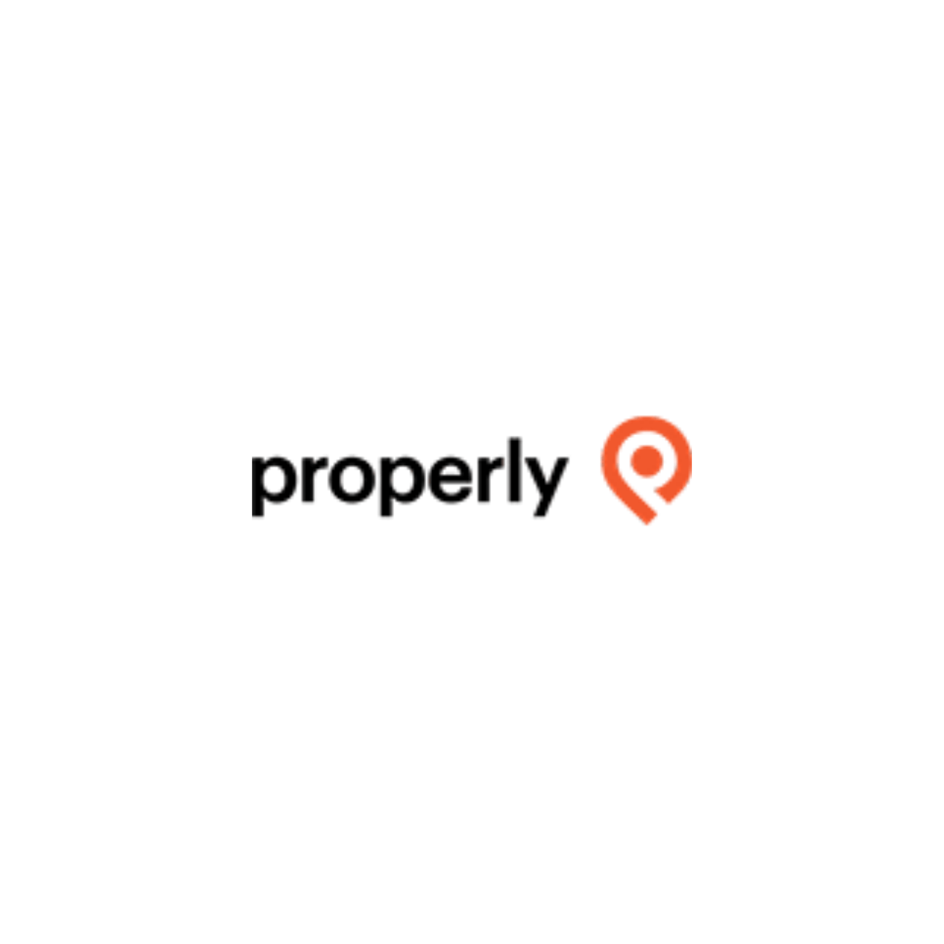 The properly logo is on a white background.